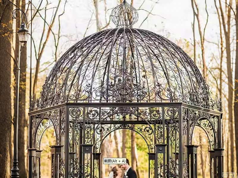 Black Metal Garden Gazebo For Wedding